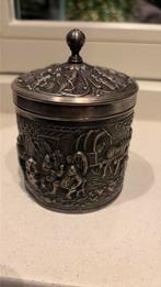 Verzilverd theebusje van Douwe Egberts, Antiek en Kunst, Antiek | Goud en Zilver, Ophalen of Verzenden, Zilver