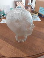 Vintage glazen hoofd; 26 cm hoog, Ophalen of Verzenden, Zo goed als nieuw