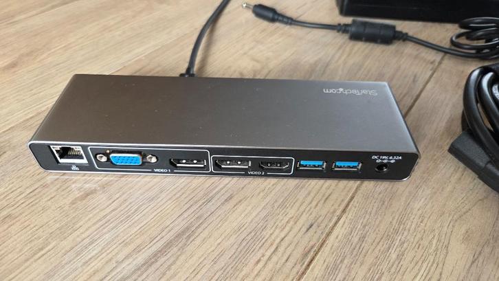 4K Laptop docking station Startech Thunderbolt 3 Dock, Computers en Software, Dockingstations, Zo goed als nieuw, Docking station