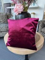 Croco Kussens Bordeaux 40x40 - 2 voor €25, Ophalen of Verzenden, Nieuw, Rood, Vierkant