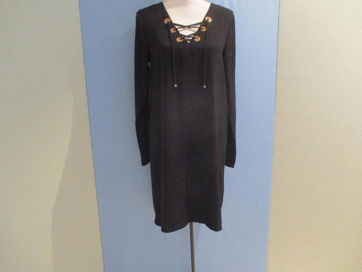 Supertrash jurk (model Dambi) maat 36, Kleding | Dames, Jurken, Zo goed als nieuw, Maat 36 (S), Zwart, Onder de knie, Verzenden