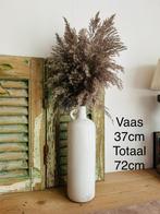 Grote fles met pluimen compleet, Huis en Inrichting, Ophalen, Overige kleuren, Glas, Minder dan 50 cm