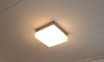 Design plafondlamp vierkant glas-metaal Willemse Verlichting, Ophalen, Gebruikt, Glas, Modern design