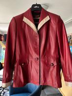 Vintage rundlederen blazer maat 38, Ophalen, Zo goed als nieuw, Maat 38/40 (M), Rood
