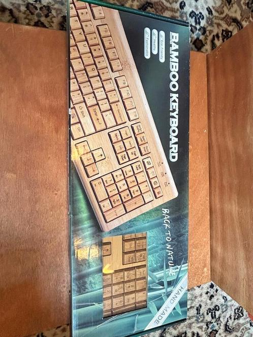 Energenie bamboe USB toetsenbord, Computers en Software, Toetsenborden, Nieuw, Qwerty, Bedraad, Ophalen