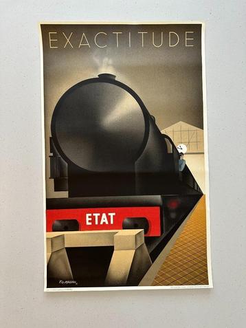 Fix-Masseau Exactitude (1932/1982) reis affiche litho poster beschikbaar voor biedingen