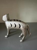 Zilverkleurig beeldje kat, Verzamelen, Beelden en Beeldjes, Ophalen of Verzenden, Zo goed als nieuw, Dier