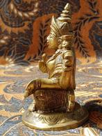 Mooi zwaar antiek brons beeldje uit India van Lakshmi., Antiek en Kunst, Ophalen of Verzenden