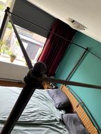 hemelbed 160x200, Huis en Inrichting, Slaapkamer | Bedden, Ophalen, Bruin, Tweepersoons, Zo goed als nieuw