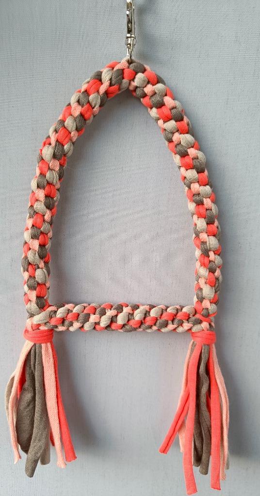 Schommel multicolor (bruin-oranje), Dieren en Toebehoren, Vogels | Toebehoren, Nieuw, Speelgoed, Ophalen of Verzenden