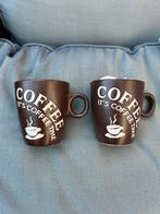 Koffiekopjes 2 stuks, Ophalen of Verzenden, Gebruikt, Aardewerk, Overige stijlen