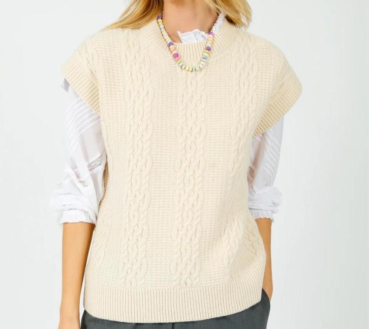 Selected Femme spencer maat L nieuw, Kleding | Dames, Truien en Vesten, Nieuw, Maat 42/44 (L), Beige, Ophalen of Verzenden