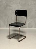 Jaren 50 sledestoel vintage buisframestoel design buisstoel, Huis en Inrichting, Stoelen, Ophalen, Gebruikt, Zwart, Vintage