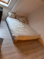 Tweepersoons Zwevend Bedframe 160x200, Huis en Inrichting, Slaapkamer | Bedden, Ophalen, Beige, Tweepersoons, 140 cm