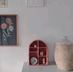 Vakkenkastje / wandkastje van papier-maché handgemaakt, Huis en Inrichting, Ophalen of Verzenden, Nieuw