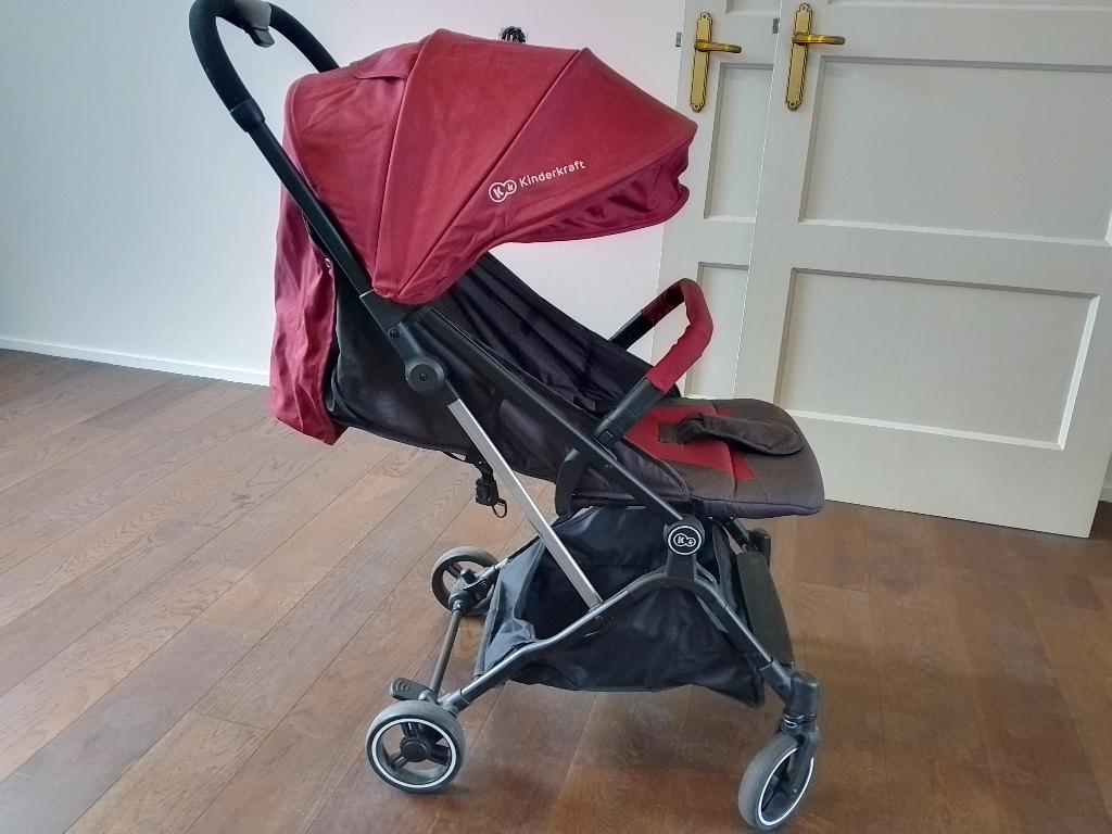 Kinderkraft Indy kinderwagen, wijnrood., Kinderen en Baby's, Ophalen, Gebruikt, Overige merken, Verstelbare rugleuning