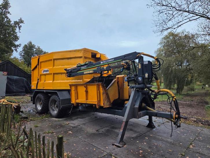 Jensen A141 XL Hakselaar / versnipperaar met Kraan, Zakelijke goederen, Machines en Bouw | Tuin, Park en Bosbouw, Hakselaar, Ophalen of Verzenden