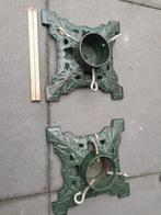 Antieke gietijzeren kerstboomstandaard kaarsenstandaard, Diversen, Kerst, Ophalen of Verzenden