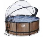 Zwembad ø360x122cm met filterpomp en overkapping, 200 tot 400 cm, Gebruikt, Rechthoekig, Opzetzwembad