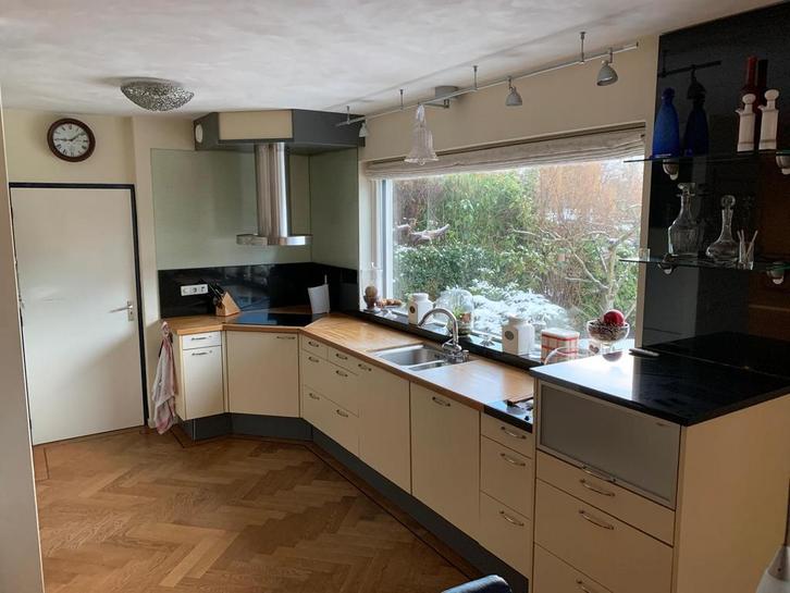 Siematic keuken, Bosch apparatuur, beukenhouten blad, Huis en Inrichting, Keuken | Complete keukens, Gebruikt, Ophalen