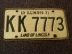 Kentekenplaat licenseplate Illinois 1971 USA, Auto's, Gebruikt, Ophalen of Verzenden