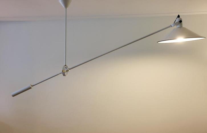 Vintage counterbalance lamp van J.J.M. Hoogervorst uit 1970, Huis en Inrichting, Lampen | Hanglampen, Gebruikt, Minder dan 50 cm