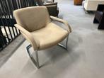 Showmodel Molinari Stephanie Fauteuil Nubuck leer Stoel, Huis en Inrichting, Fauteuils, Nieuw, Leer, Ophalen of Verzenden, Molinari