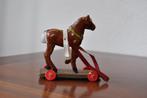 Antiek Trekpaardje Paardje Pop Papier Mache 10 cm, Ophalen of Verzenden, Gebruikt