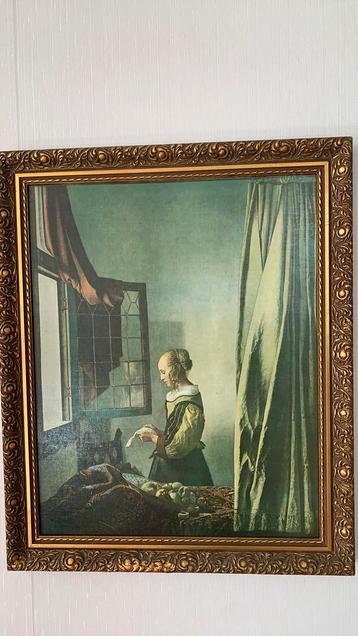Vintage schilderij johannes vermeer beschikbaar voor biedingen