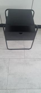 Nachtkastje met lade mat zwart - Strak design, Huis en Inrichting, Tafels | Bijzettafels, Ophalen