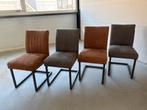 Industriële Eetkamerstoelen - Set van 4 - Nieuwstaat, Bruin, Nieuw, Ophalen of Verzenden, Vier