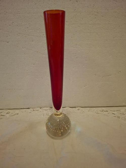 Mooi spijkerbol / solifleur vaasje uit de jaren 70, Antiek en Kunst, Antiek | Glas en Kristal, Ophalen of Verzenden
