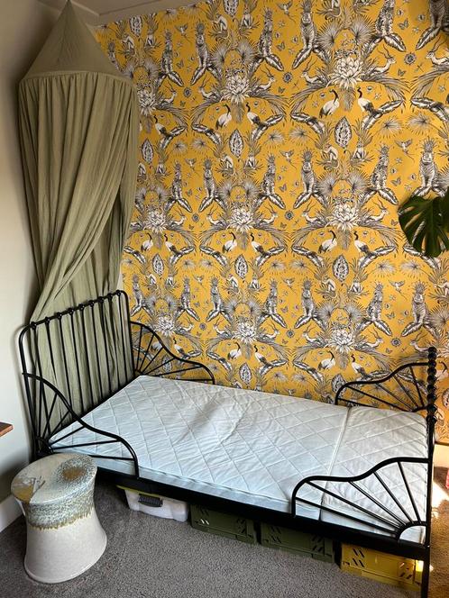 Meegroeibed met matras Ikea, Kinderen en Baby's, Kinderkamer | Bedden, Gebruikt, 180 cm of meer, 70 tot 85 cm, Matras, Ophalen
