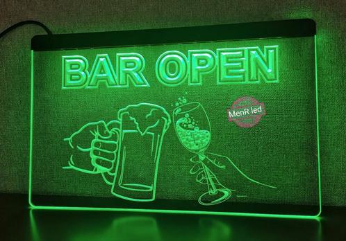 Bar Open 3D verlichting, Verzamelen, Biermerken, Nieuw, Reclamebord, Plaat of Schild, Ophalen of Verzenden