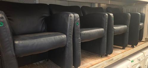 4 mooie leren eetkamerstoelen, Huis en Inrichting, Fauteuils, Gebruikt, Leer, Ophalen