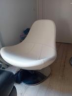 Leren Ikea fauteuil, roomwit, Ophalen, Zo goed als nieuw, 50 tot 75 cm, Leer
