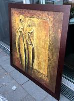 modern schilderstuk lijst 112/112cm, Antiek en Kunst, Ophalen