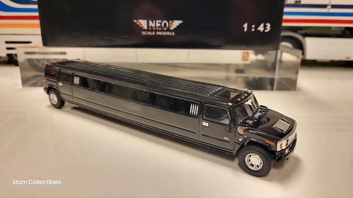 Neo Scale Models Hummer H2 Stretch Limousine Black, Hobby en Vrije tijd, Modelauto's | 1:43, Gebruikt, Auto, Overige merken, Ophalen of Verzenden