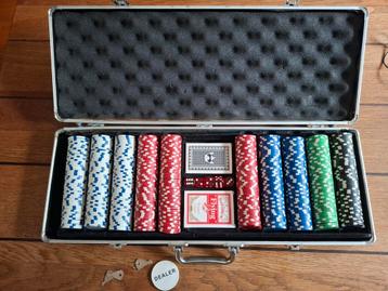 pokeren poker pokerkoffer fiches chips pokerset groot beschikbaar voor biedingen