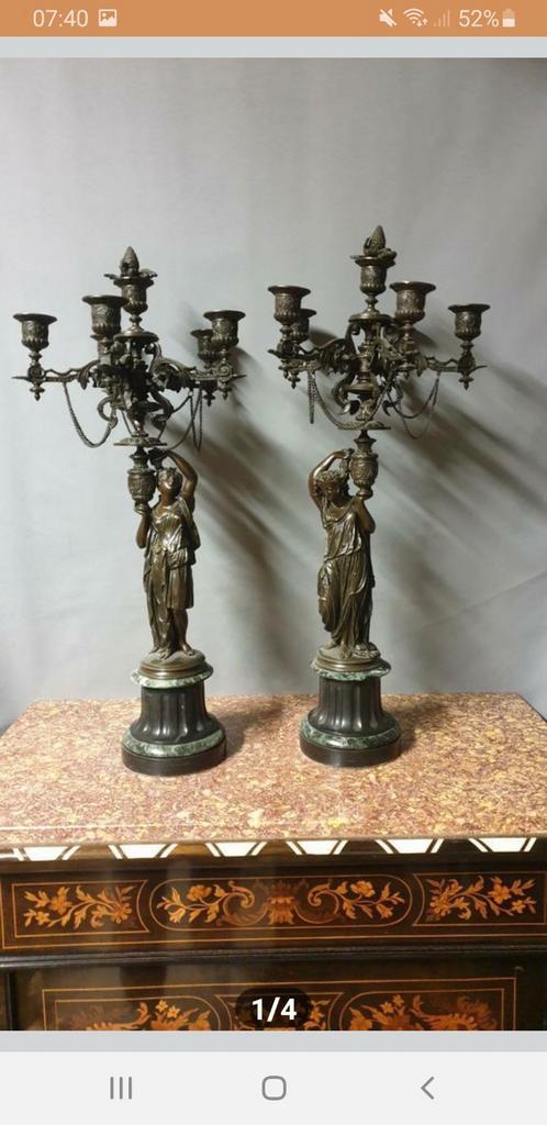 Gezocht aparte antieke bronzen of marmeren beelden, Antiek en Kunst, Antiek | Kandelaars, Koper of Brons, Ophalen