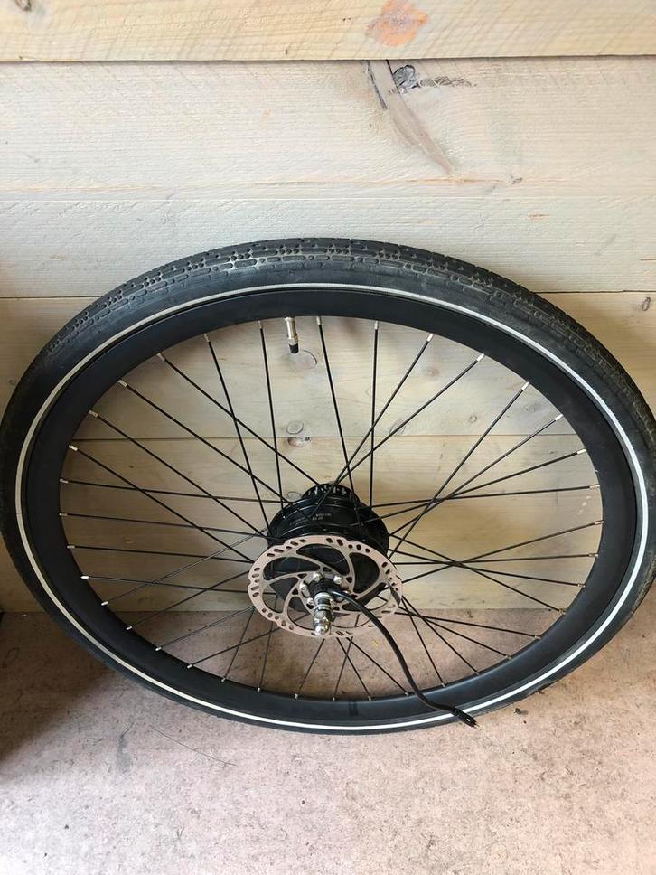 Achterwiel motor voor riem aandrijving, Fietsen en Brommers, Fietsonderdelen, Zo goed als nieuw, Algemeen, Wiel, Ophalen of Verzenden