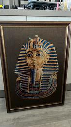 Geborduurd  schilderij Toetanchamon, Ophalen, Gebruikt, Schilderij, 75 cm of meer
