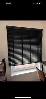Houten jaloezieën zwart 140x180 (2 stuks), Huis en Inrichting, Ophalen, 100 tot 150 cm, Bruin, Zo goed als nieuw