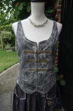 grijze corset top van H. Eich met haak sluiting nl mt 36, Grijs, H. Eich, Zonder mouw, Ophalen of Verzenden