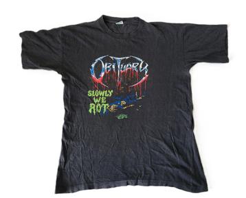 Vintage early 90's Obituary T shirt Slowly we rot  beschikbaar voor biedingen