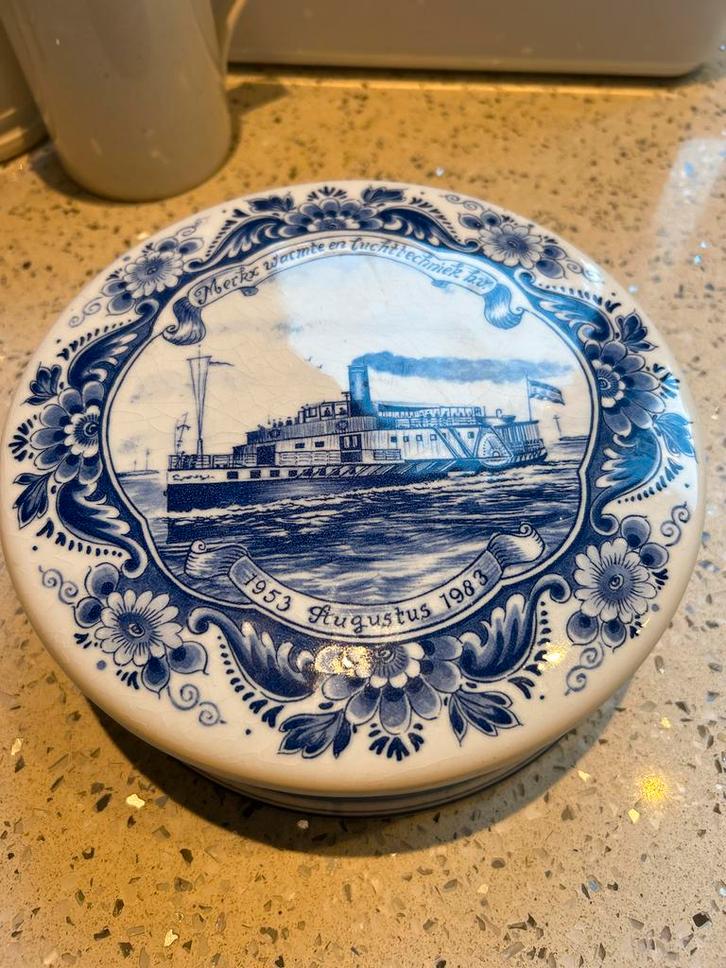 Delfts Blauwe Koektrommel Meckx 1953-1983, Antiek en Kunst, Antiek | Keramiek en Aardewerk, Ophalen of Verzenden