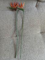 Twee strelitzia's /paradijsvogelplant bloemen, kunststof, Huis en Inrichting, Ophalen of Verzenden, Zo goed als nieuw