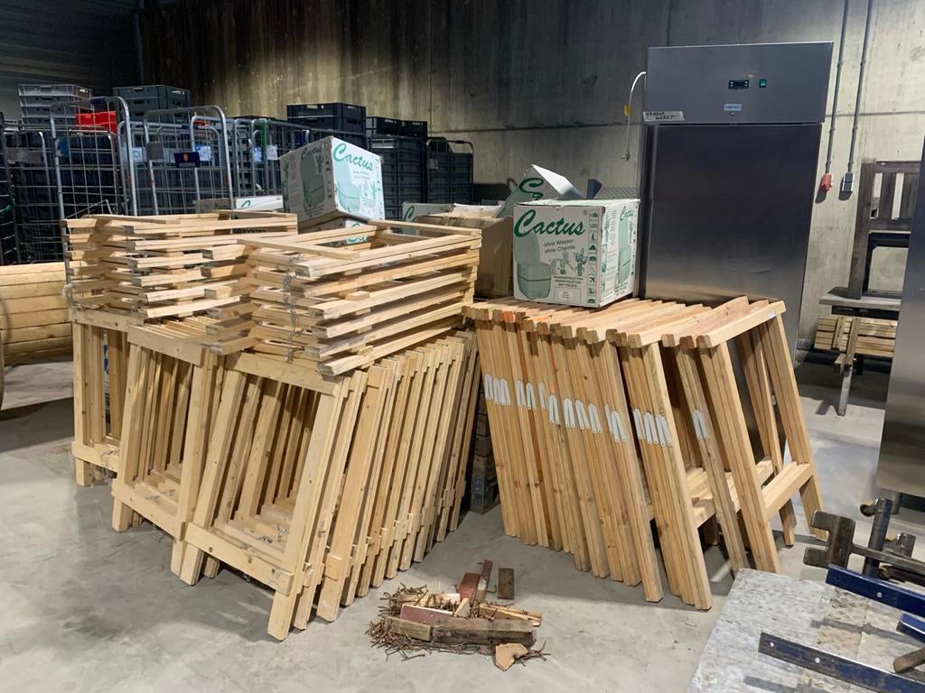 Houten Inklapbare Schragen - 100x73,5 cm, Doe-het-zelf en Verbouw, Werkbanken, Zo goed als nieuw, Ophalen