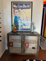 Industrial wire kast op wielen – escape room original, Ophalen, Gebruikt, Nvt, Industrial