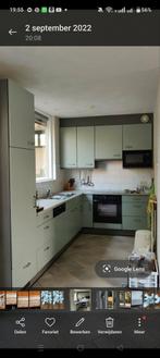 Groene hoek-keuken, in goede staat., Ophalen of Verzenden, Gebruikt, Kunststof, Hoekkeuken